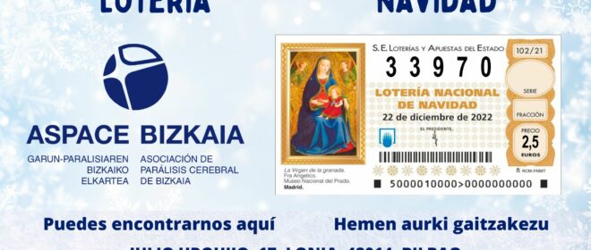 ¡Lotería de Navidad de Aspace Bizkaia ya disponible!